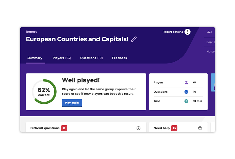 Il gioco didattico Kahoot!