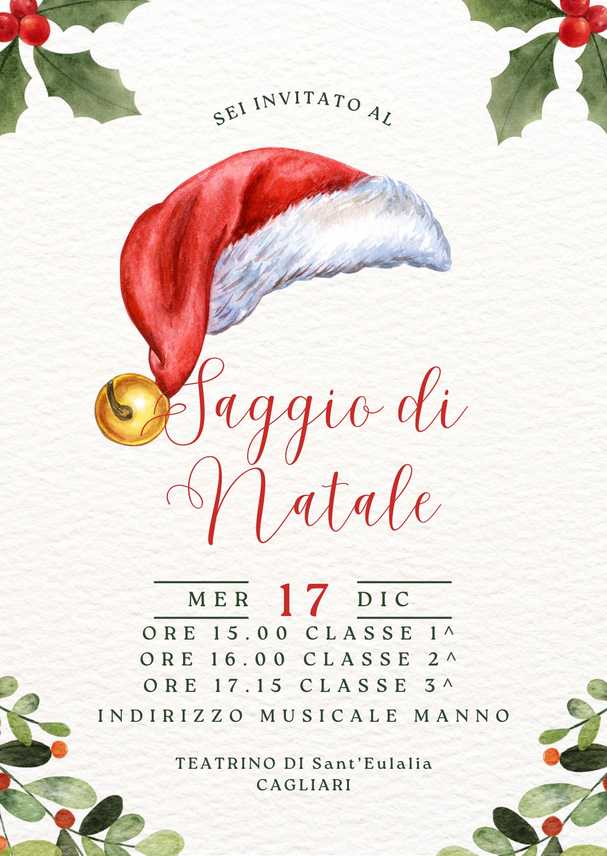 Saggio Musicale Natale 2025 Scuola Manno Locandina