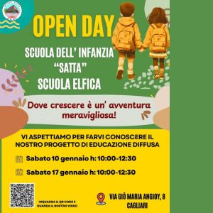 Open Day Scuola Infanzia Satta: il 10 e il 17 gennaio 2026 vieni a trovarci!