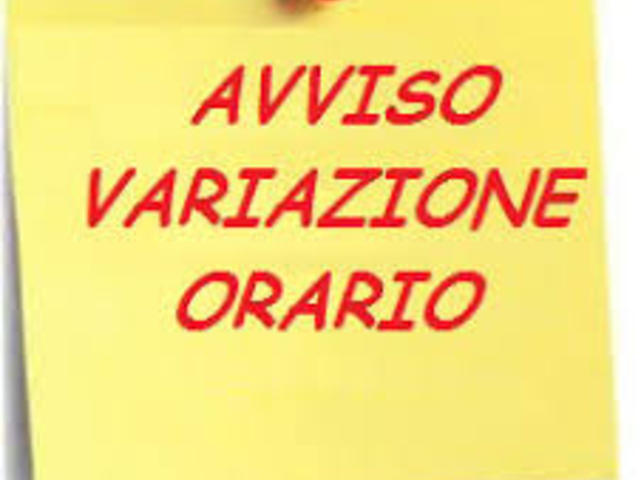 CIRCOLARE N. 081 "VARIAZIONE ORARIO PER ASSEMBLEA SINDACALE DEL 06 NOVEMBRE 2019"
