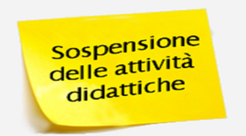 CIRCOLARE N. 226 "SOSPENSIONE ATTIVITÀ DIDATTICHE"